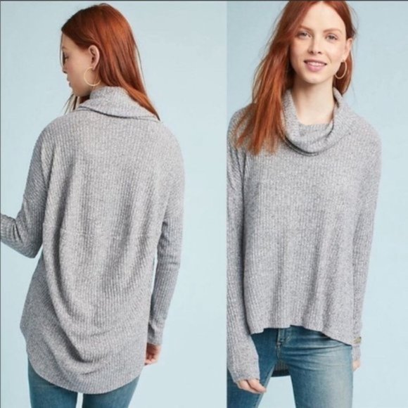 Anthro Saturday Sunday Brushed Cowl Neck Sweater - Picture 2 of 8